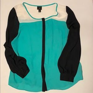 Worthington sheer button up shirt